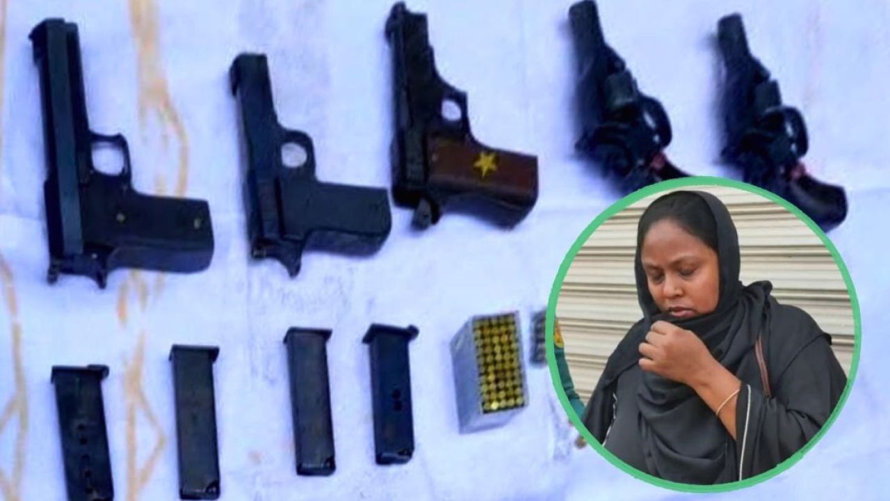 খুলনায় ৫ বিদেশি পিস্তলসহ নারী আটক