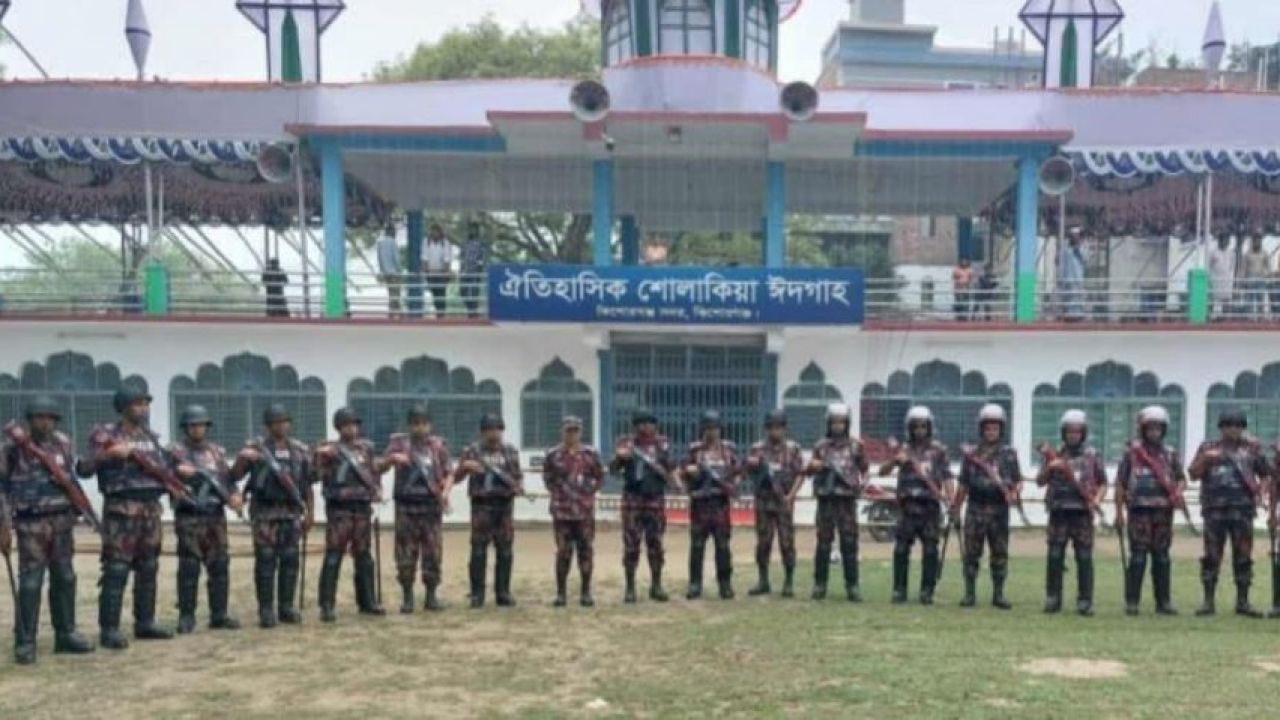 শোলাকিয়ায় মুসল্লিদের নিরাপত্তায় বিজিবি মোতায়েন
