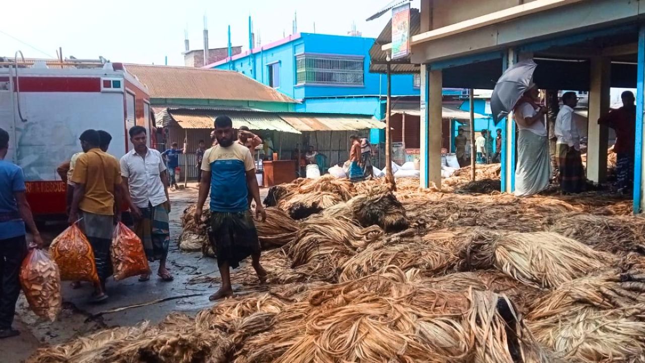 বিদ্যুতের তার ছিঁড়ে পাটের গোডাউনে আগুন, ক্ষতি ৩০ লাখ টাকা