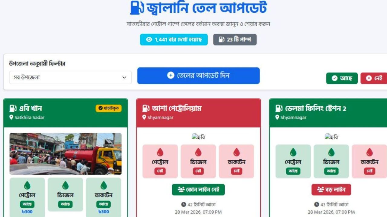সাতক্ষীরায় ‘লাইভ ফুয়েল মনিটরিং সিস্টেম’ চালু