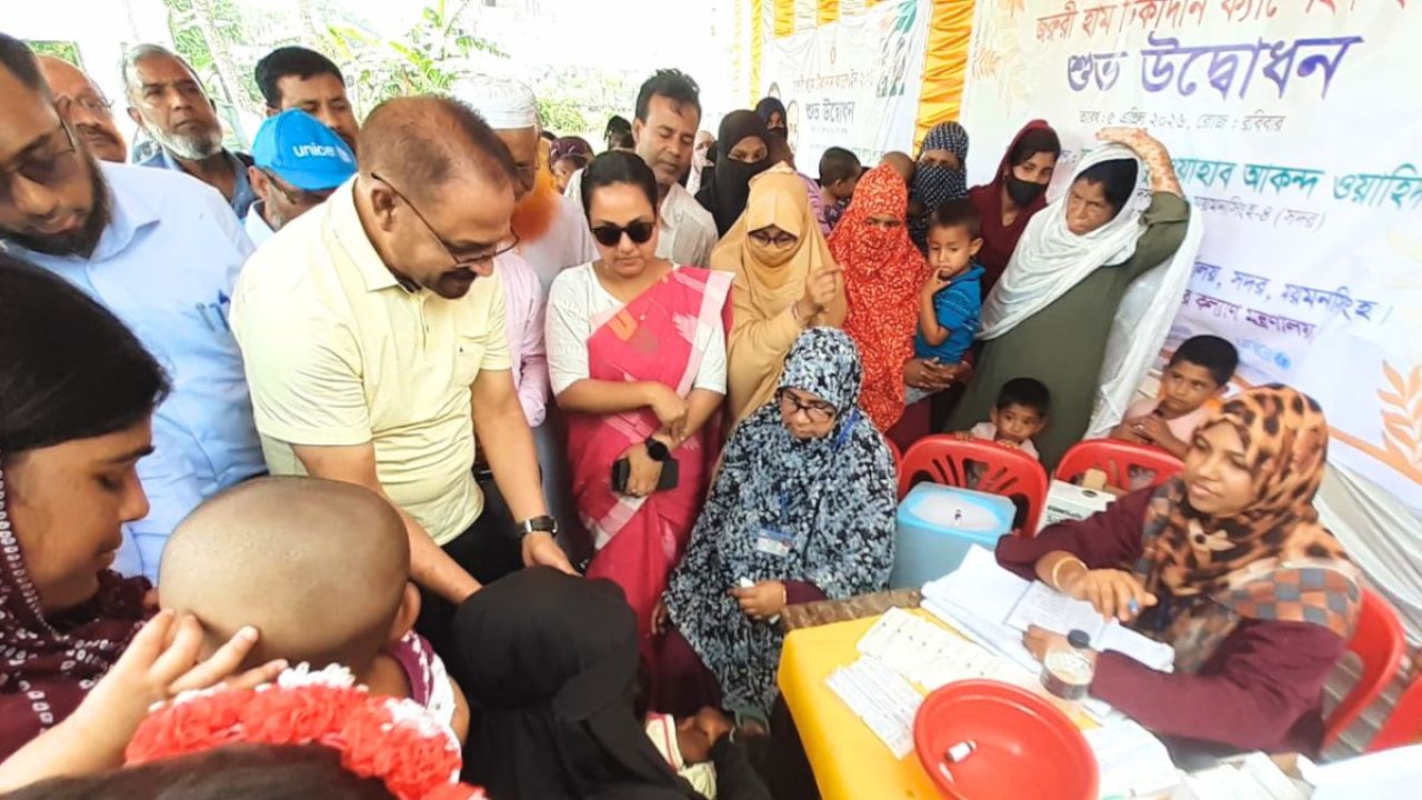 ময়মনসিংহে হামের বিশেষ টিকাদান শুরু, লক্ষ্যমাত্রা ১ লাখ ৬৪ হাজার শিশু