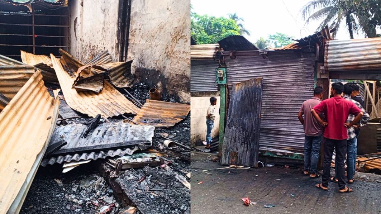  ফরিদগঞ্জে আগুনে পুড়ল ৬ দোকান, কোটি টাকার ক্ষতি