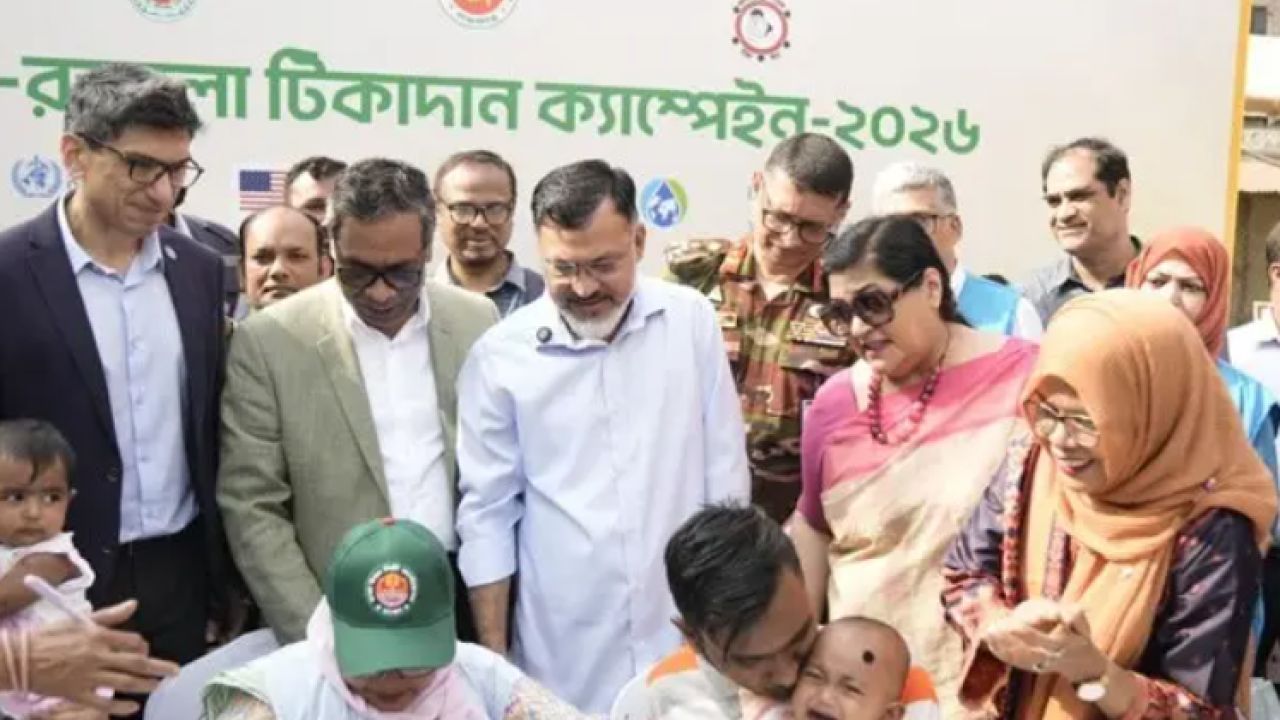 ৫ লাখ শিশুর সুরক্ষায় ডিএনসিসির ৫৯৯ কেন্দ্রে হাম-রুবেলা টিকাদান শুরু