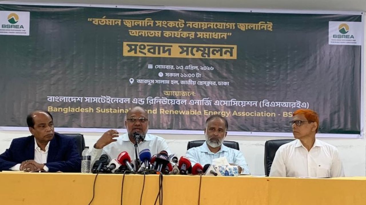সংকট মোকাবিলায় ‘নবায়নযোগ্য জ্বালানিই সমাধান’: বিএসআরইএ