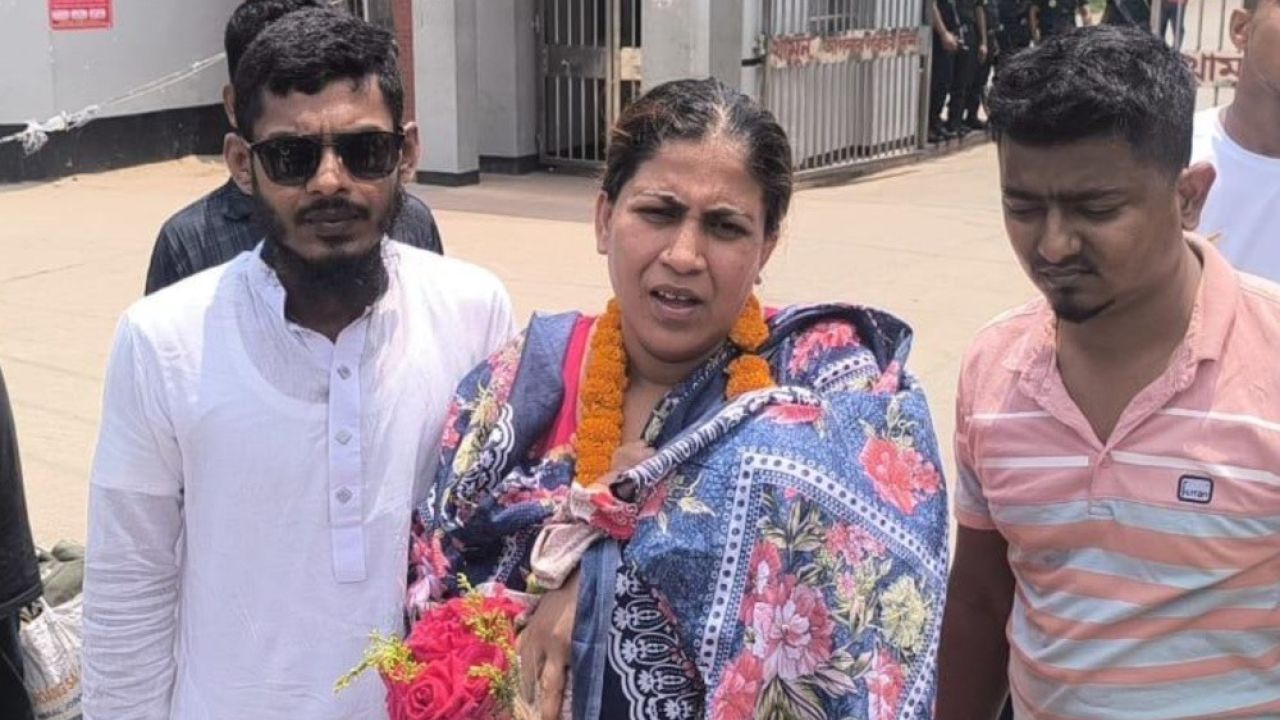 সন্তানসহ কারামুক্ত হলেন যুব মহিলা লীগ নেত্রী শিল্পী বেগম