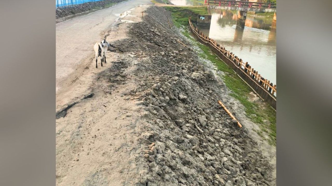 ‘সরকারি মাল দরিয়ায় ঢাল’, এক মাসও টিকল না নদী রক্ষা বাঁধ