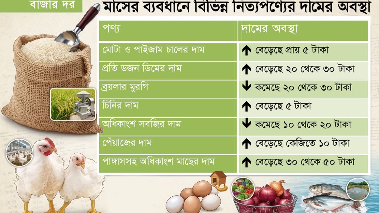 বেড়েছে নিত্যপণ্যের দাম, সংকটে স্বল্প আয়ের মানুষ