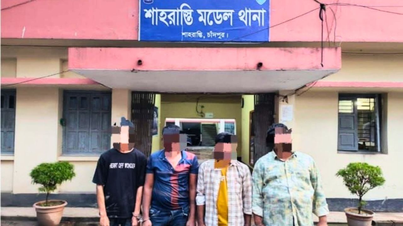 চাঁদপুরে আন্তজেলা চোর চক্রের ৪ সদস্য গ্রেপ্তার