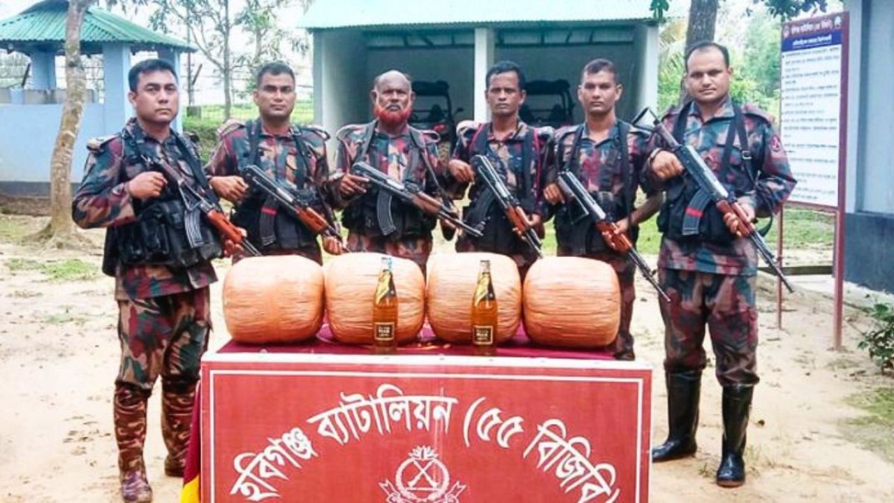 সাতছড়ি সীমান্তে ২০ কেজি গাঁজা ও বিয়ার জব্দ