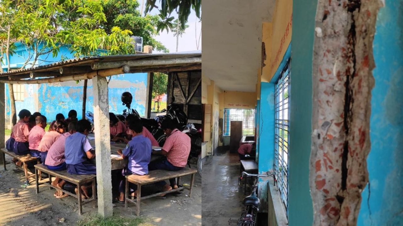 তালায় জীবনের ঝুঁকি নিয়ে চলছে ক্লাস, উদ্বিগ্ন শিক্ষার্থী-অভিভাবক
