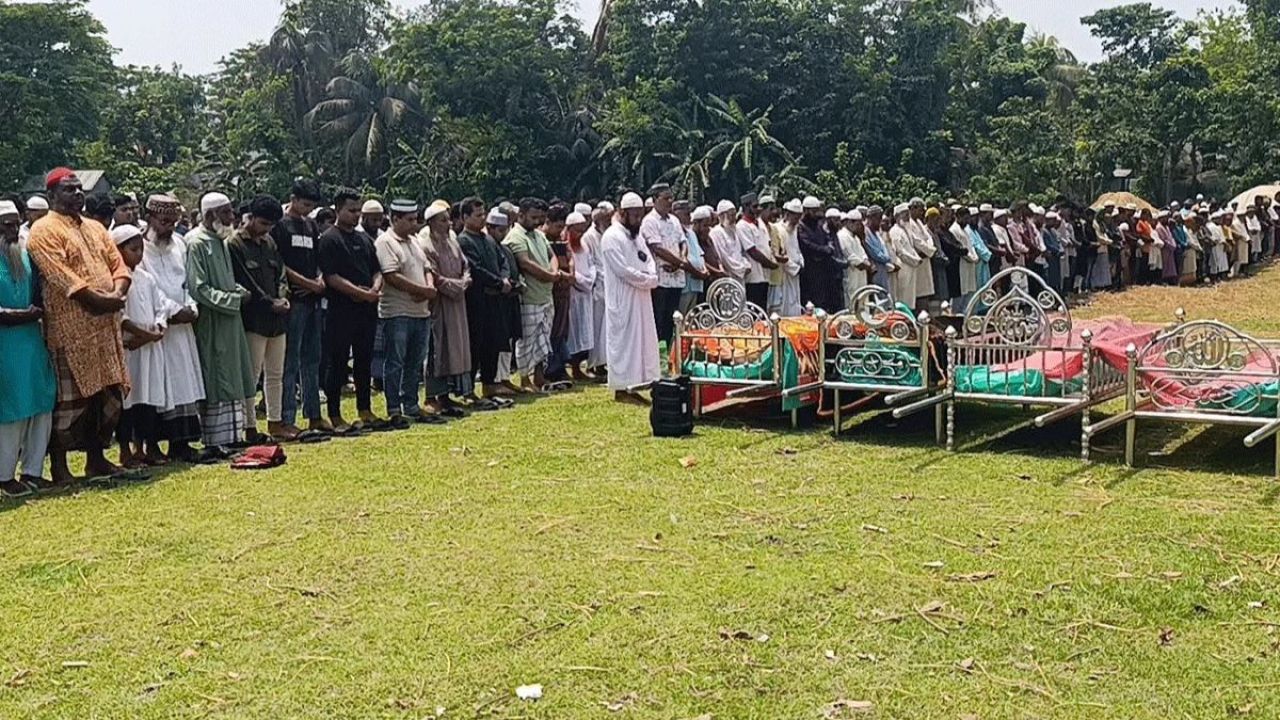গাজীপুরে নিহত একই পরিবারের ৫ জনের দাফন গোপালগঞ্জে সম্পন্ন