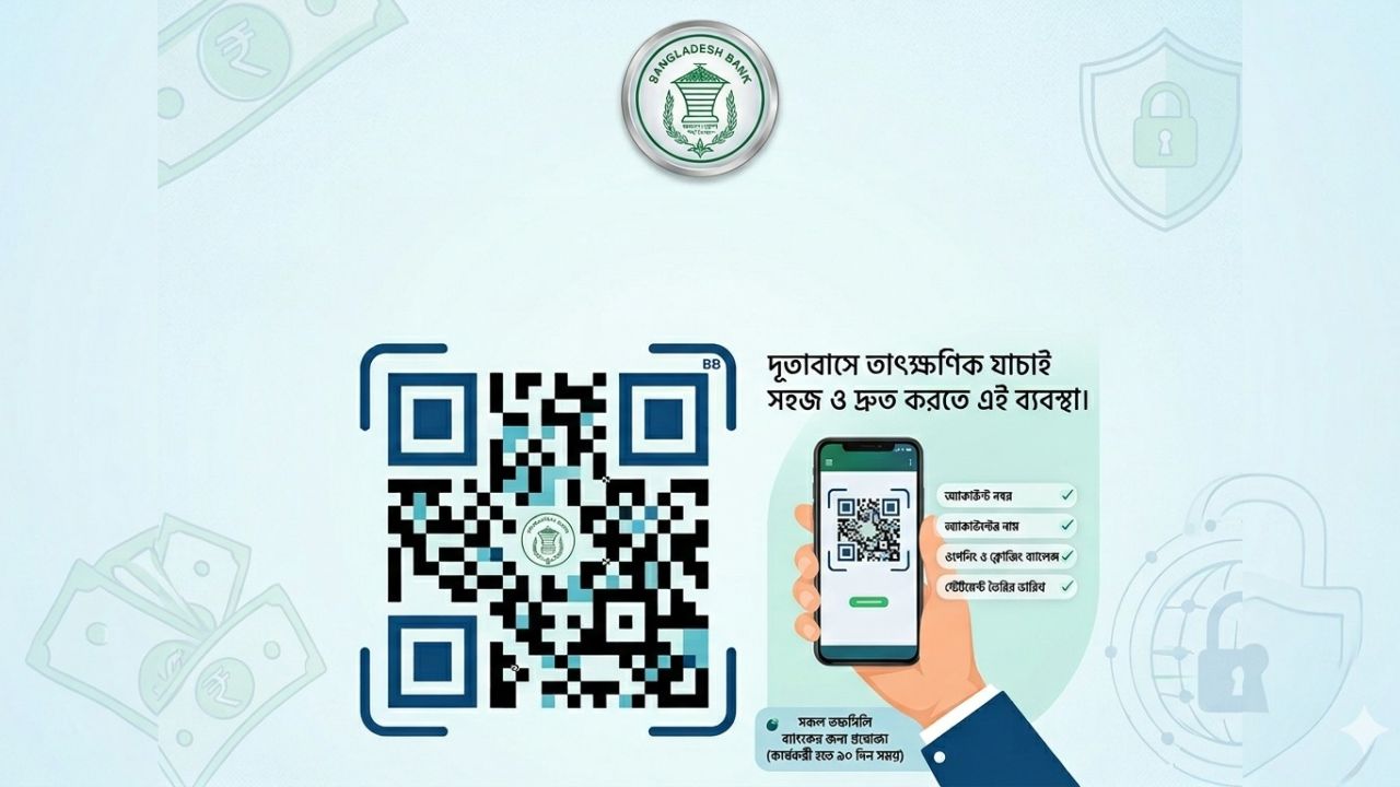 ভিসা আবেদনে ব্যাংকের কাগজপত্রে কিউআর কোড বাধ্যতামূলক