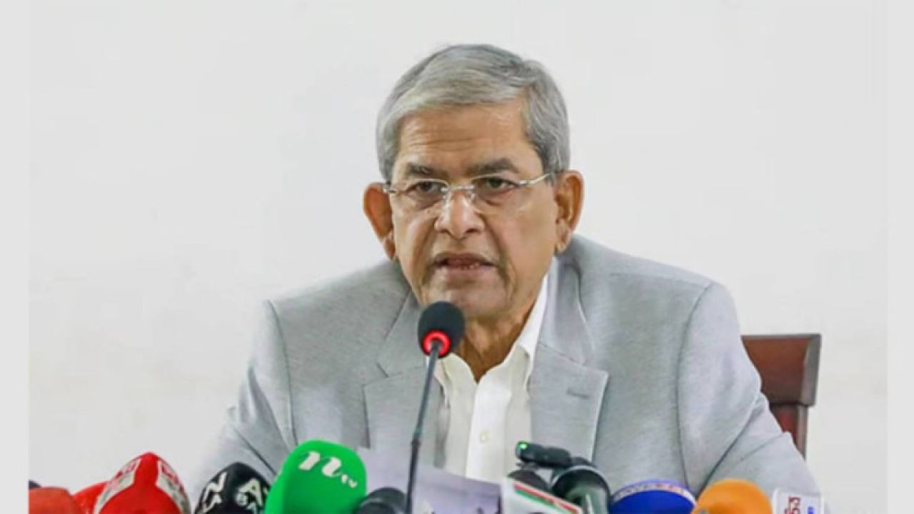 পানির ন্যায্য হিস্যা বঞ্চনার জন্য তৎকালীন আওয়ামী সরকার দায়ী: মির্জা ফখরুল