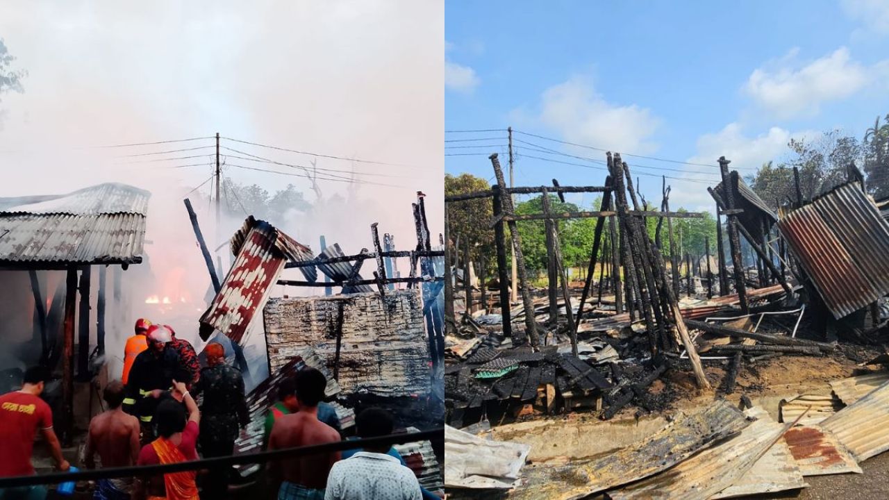 বান্দরবানে ফের আগুনে পুড়ল বাঘমারা বাজার