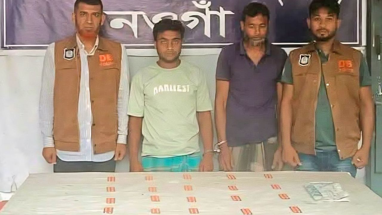 সাপাহারে ডিবি অভিযানে মাদকসহ গ্রেপ্তার ২