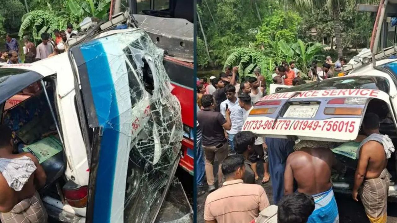 ফরিদপুরে বাস-অ্যাম্বুলেন্স সংঘর্ষে নিহত ৫