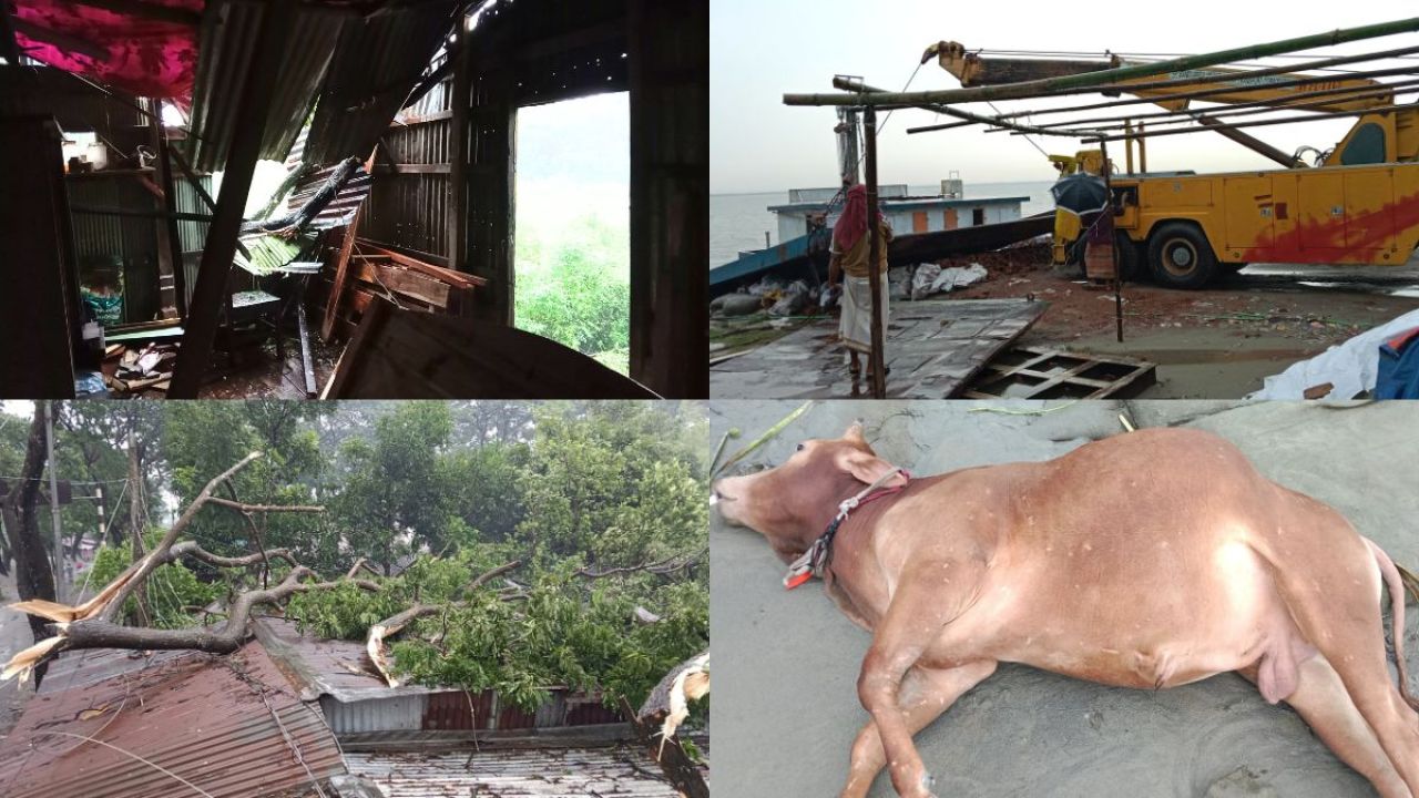 চাঁদপুরে কালবৈশাখীর তাণ্ডবে হরিণা ফেরিঘাট ক্ষতিগ্রস্ত