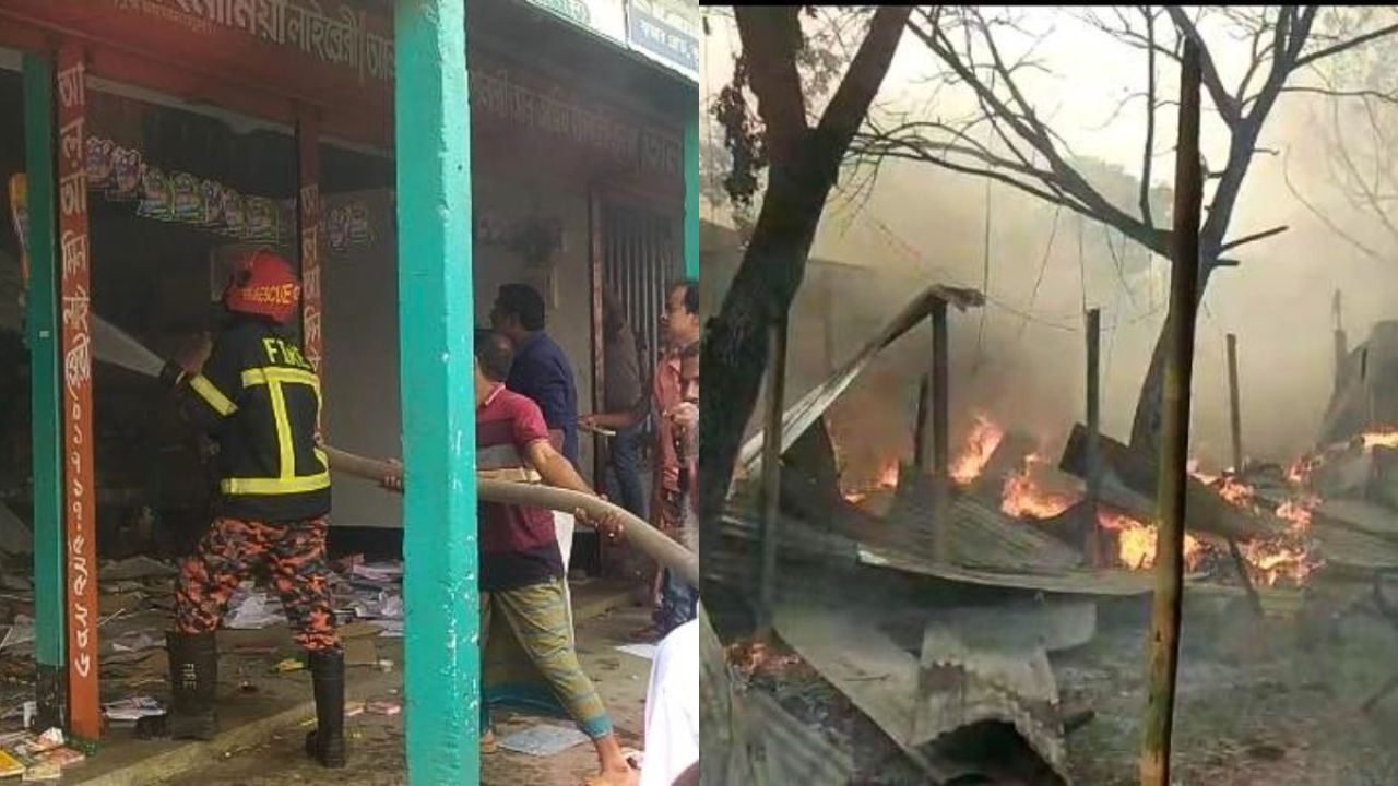 আগুনে ছাই ভূরুঙ্গামারীর ৫০ দোকান