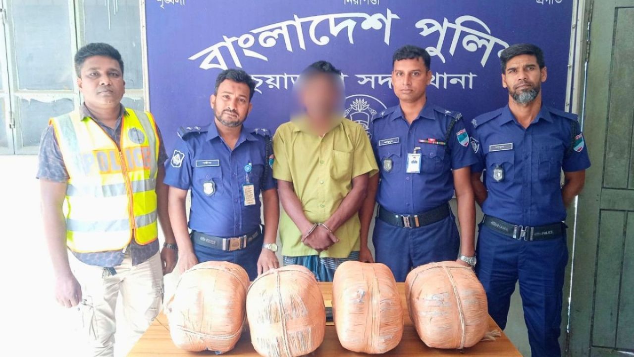 ট্রাভেল ব্যাগ থেকে ১৬ কেজি গাঁজা জব্দ