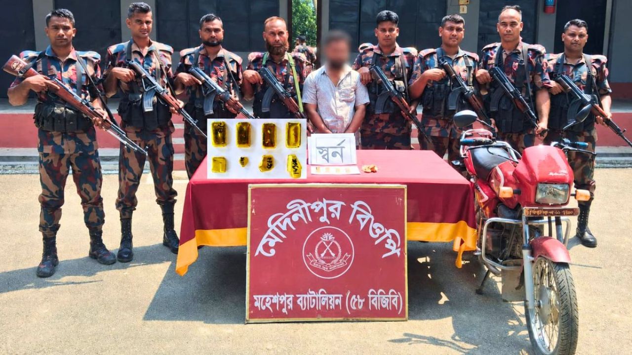 জীবননগর সীমান্তে ১ কোটি ৪০ লাখ টাকার সোনা উদ্ধার