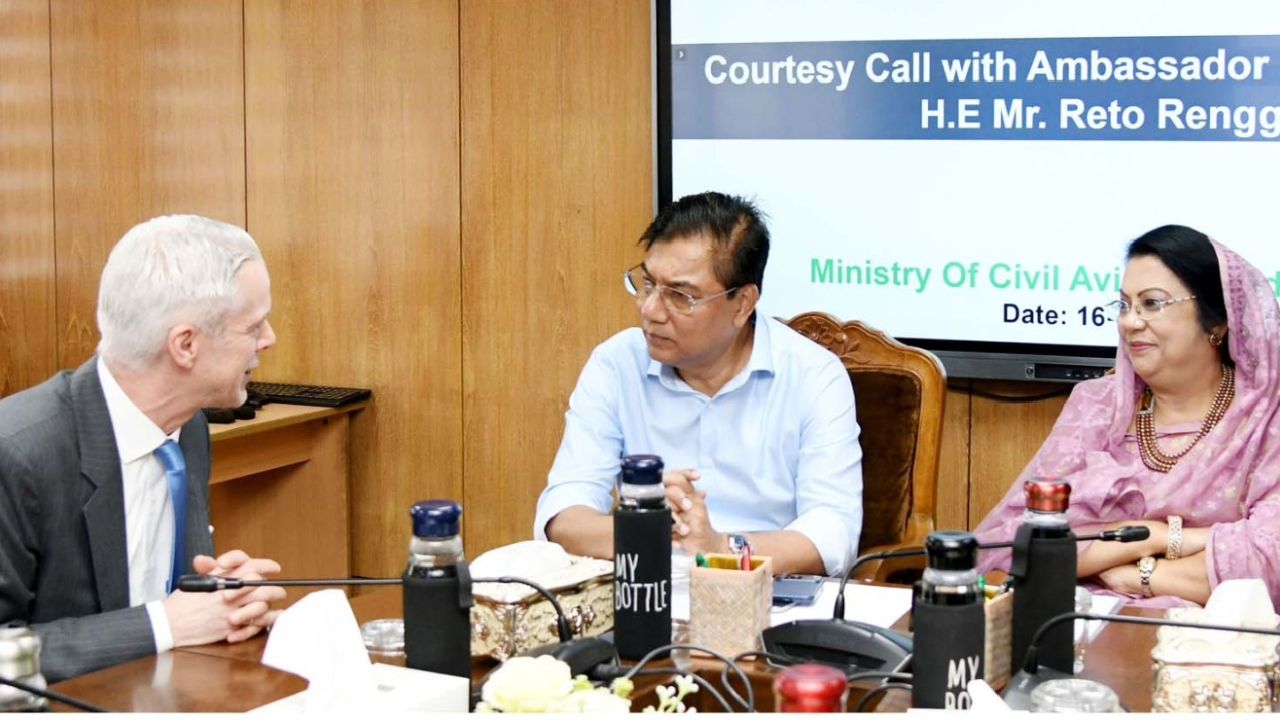 শাহজালাল বিমানবন্দরের গ্রাউন্ড হ্যান্ডলিংয়ে আগ্রহী সুইস কোম্পানি সুইসপোর্ট