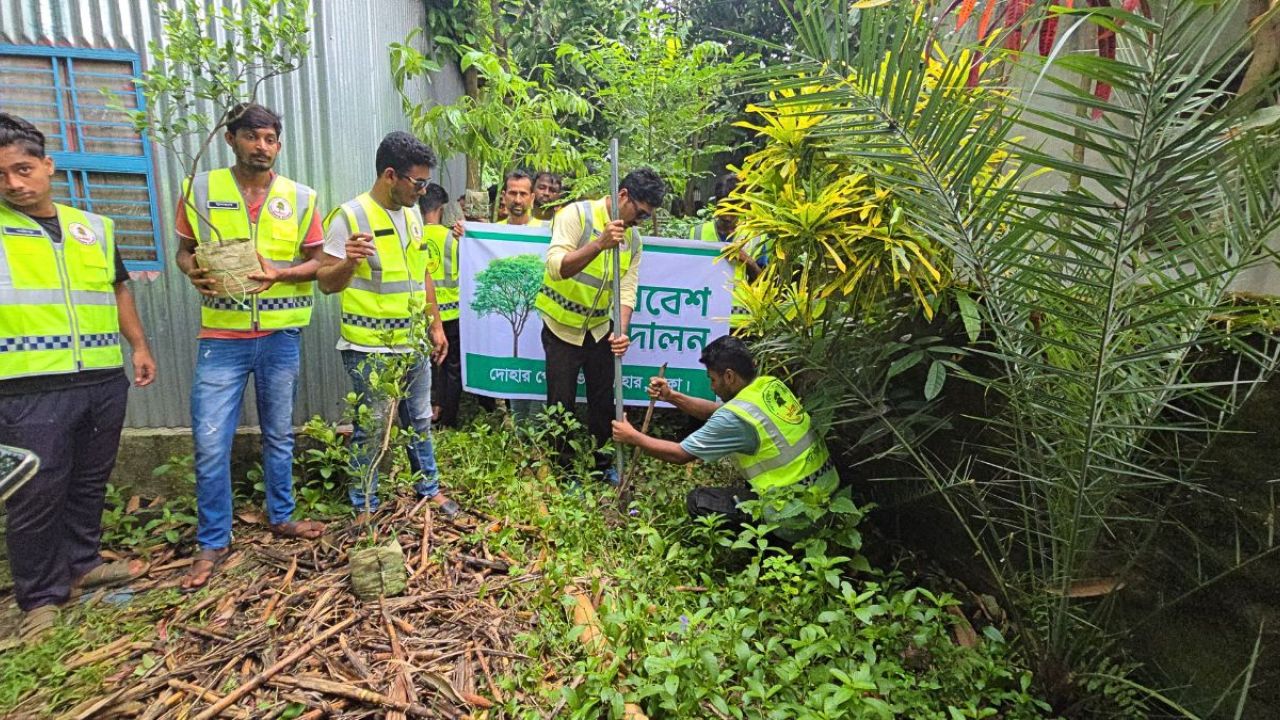 জলবায়ু পরিবর্তন মোকাবিলায় দোহারে বৃক্ষরোপণ