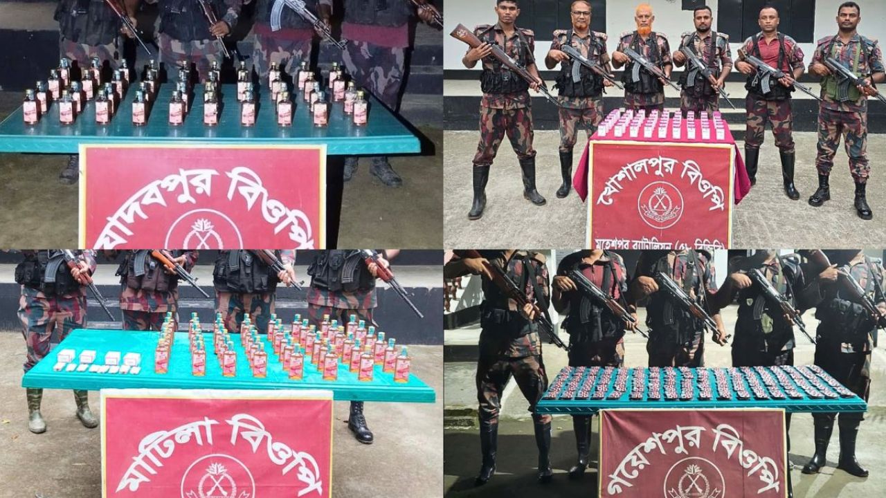 মহেশপুর সীমান্তে বিপুল মাদক জব্দ