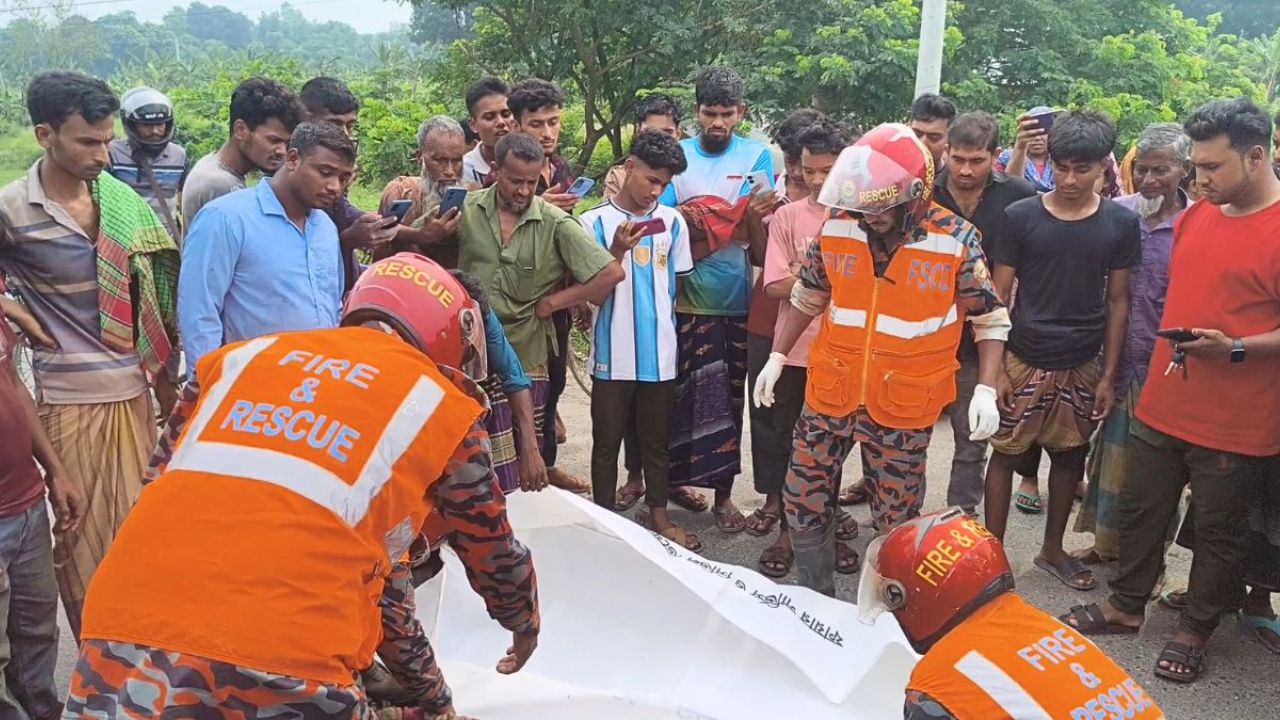 শৈলকুপায় বাস চাপায় ট্রাক চালক নিহত