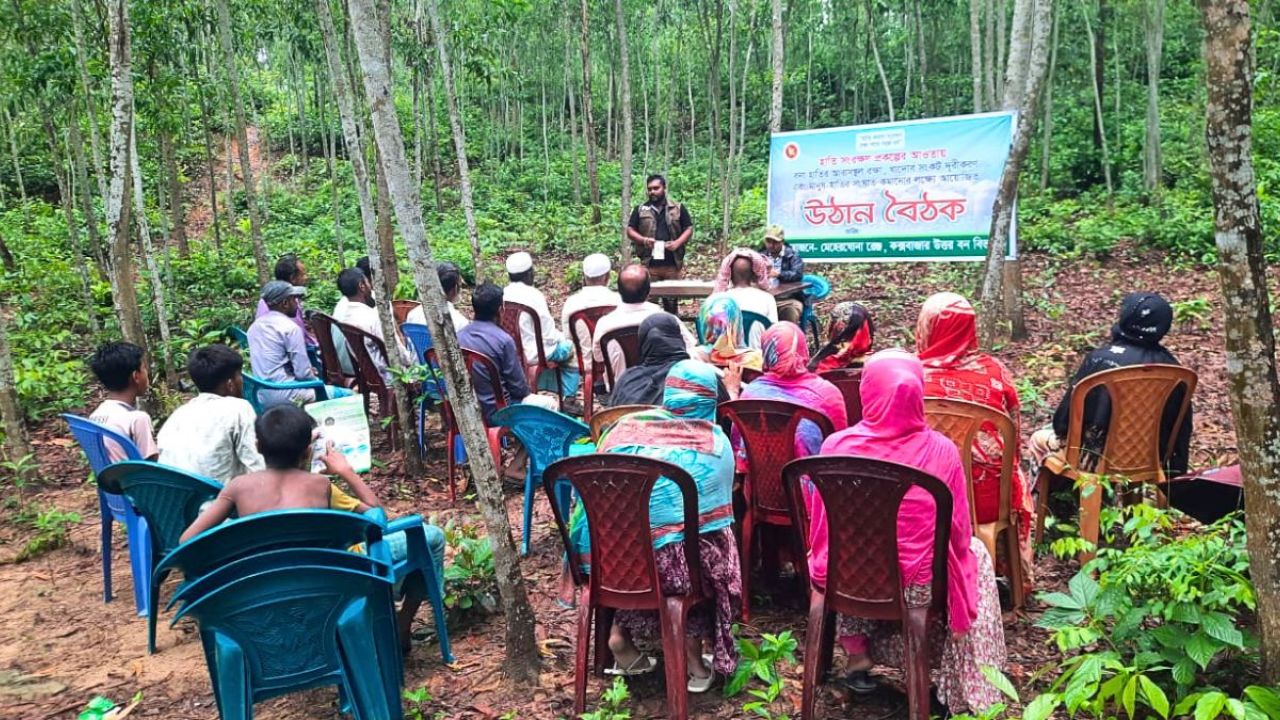 মানুষ-হাতি সংঘাত কমাতে মেহেরঘোনায় সচেতনতামূলক বৈঠক