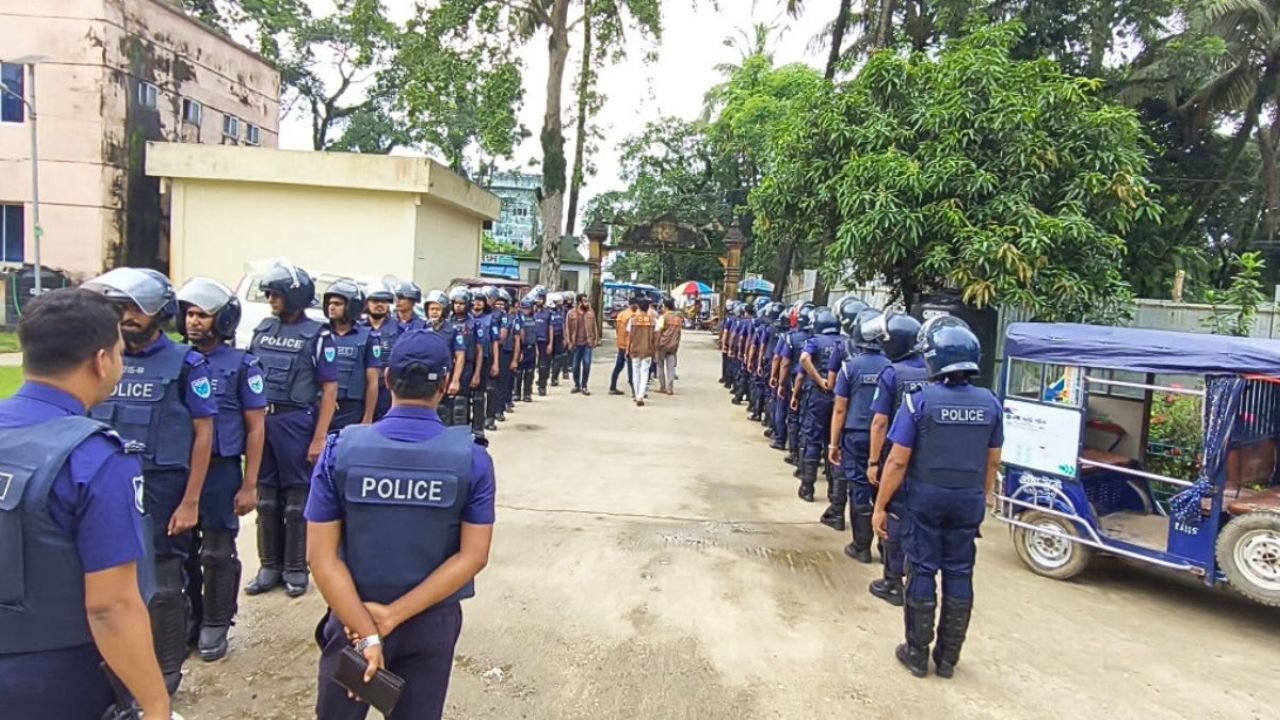 সম্ভাব্য নাশকতা ঠেকাতে সতর্ক অবস্থানে সুনামগঞ্জ পুলিশ