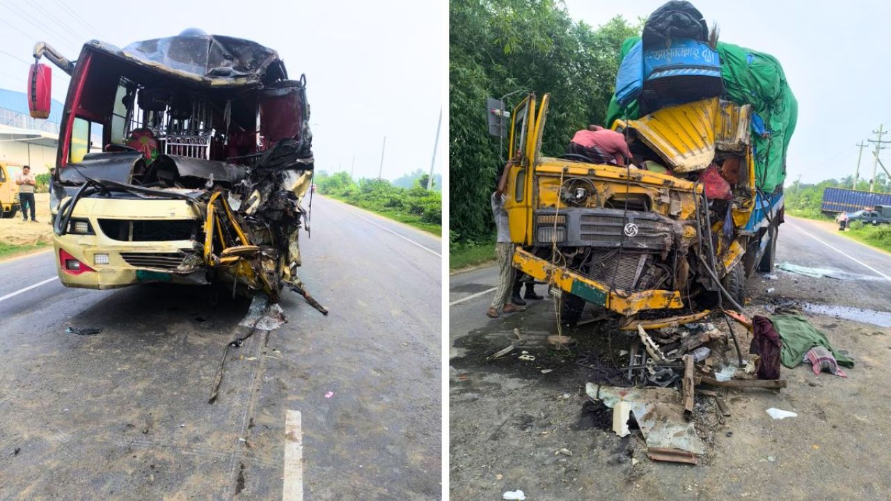 ভেড়ামারায় বাস-ট্রাক সংঘর্ষে ট্রাকের সহকারী নিহত