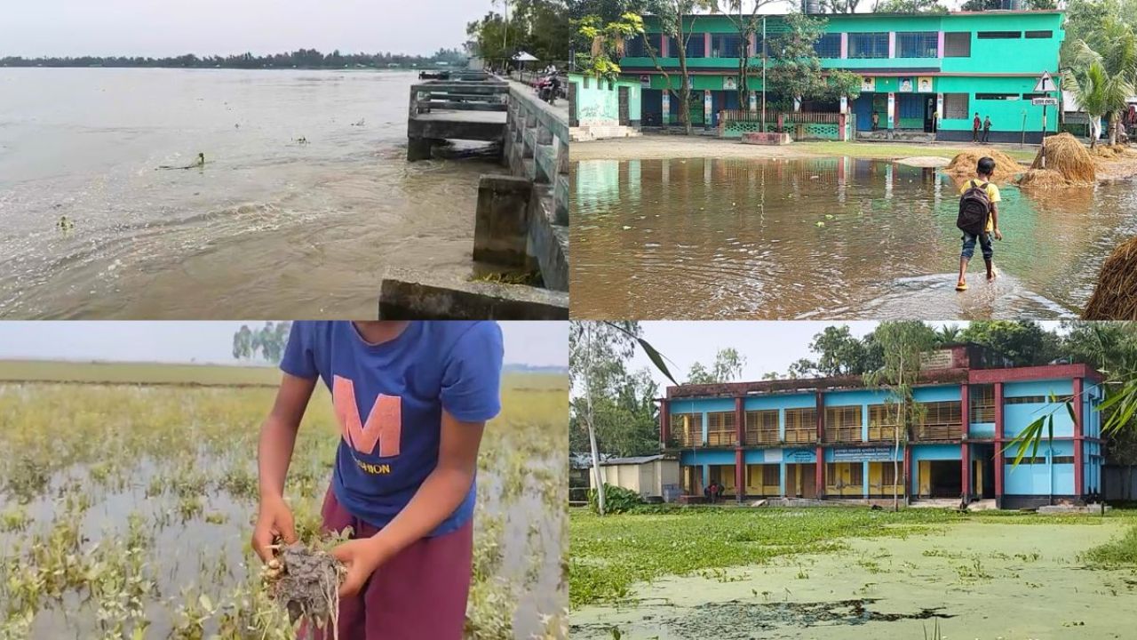 ভারী বৃষ্টি ও পাহাড়ি ঢলে তিস্তায় বন্যার শঙ্কা
