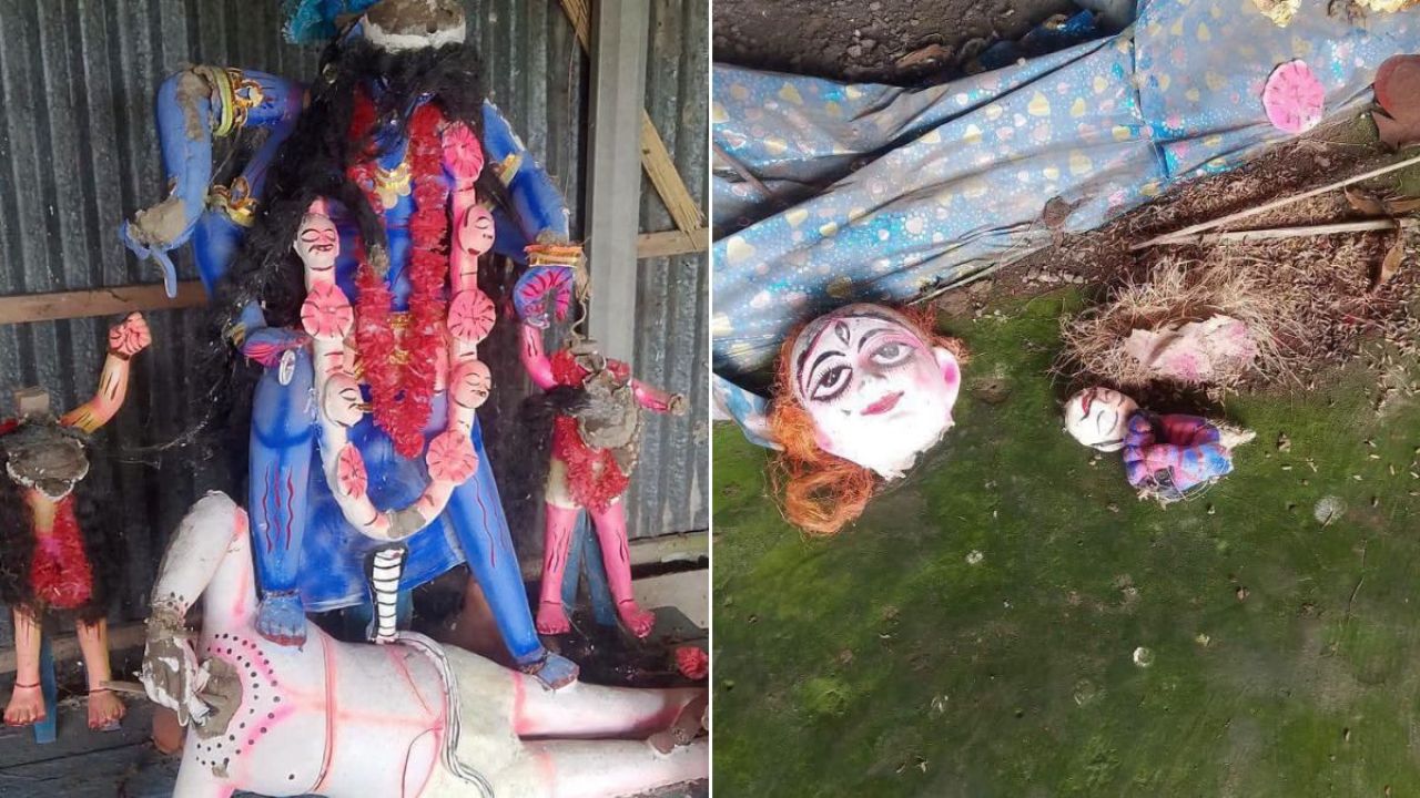 তারাকান্দায় মন্দিরের প্রতিমা ভাঙচুরের অভিযোগ