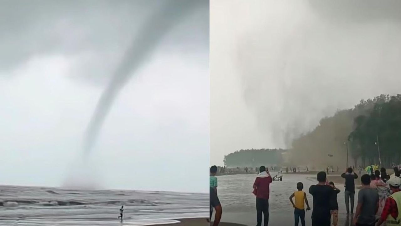 কক্সবাজার সৈকতে টর্নেডোর হানা, পর্যটকদের ছুটাছুটি 