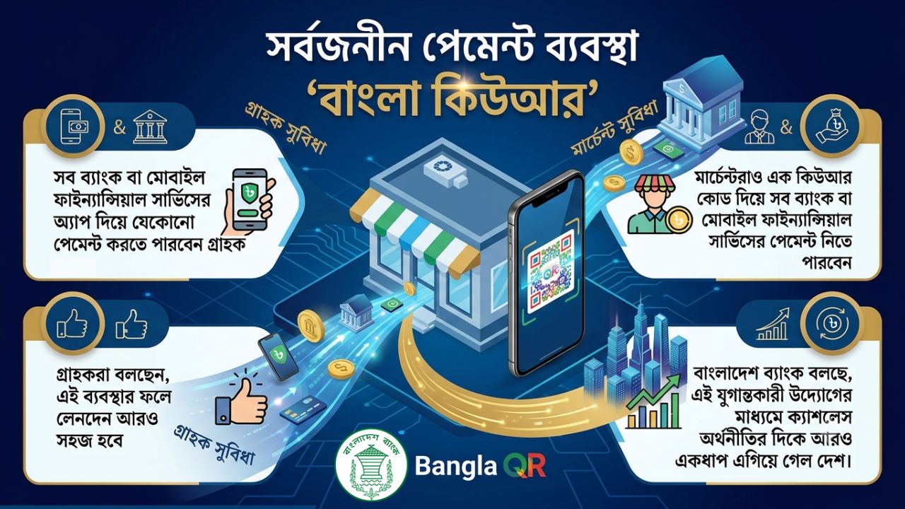 ক্যাশলেস লেনদেনের নতুন দিগন্ত ‘বাংলা কিউআর’