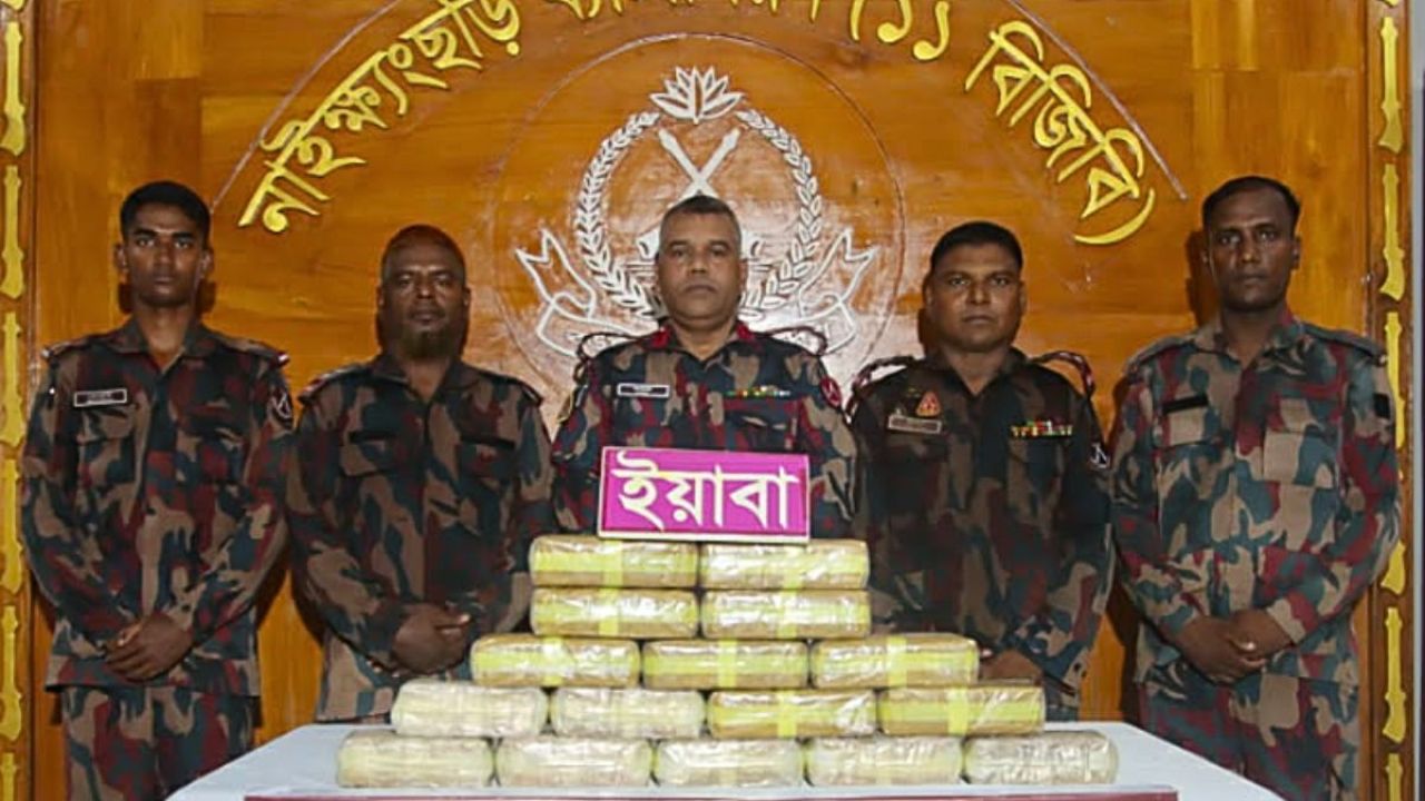 নাইক্ষ্যংছড়ি সীমান্তে ৫ কোটি টাকার বার্মিজ ইয়াবা জব্দ করল বিজিবি