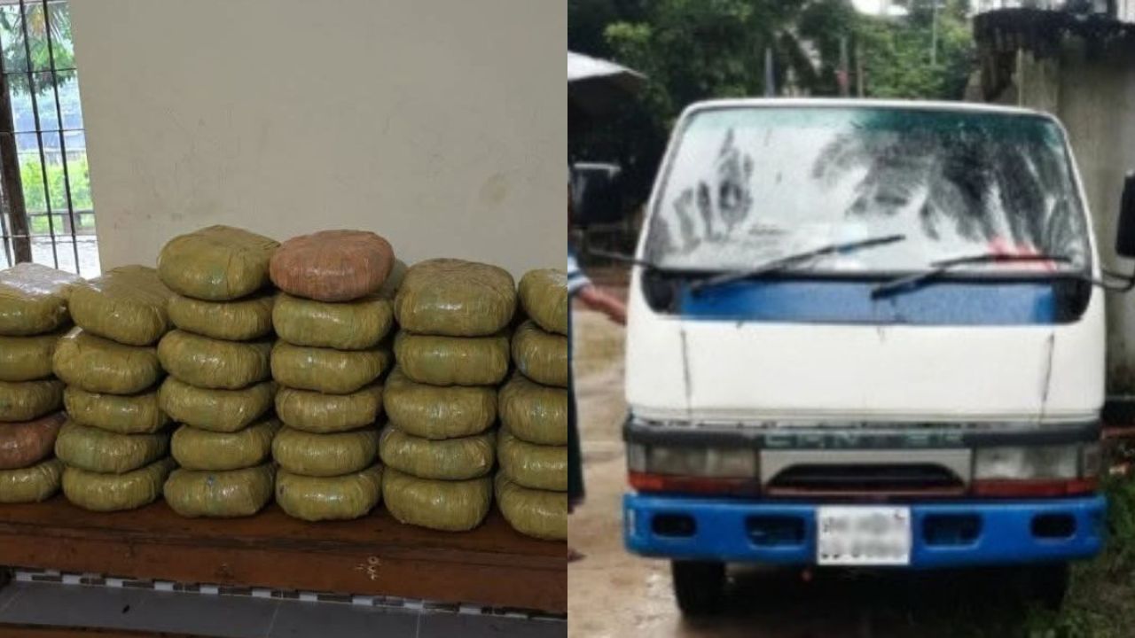 পিকআপের গোপন বাক্সে ৬৬ কেজি গাঁজা!