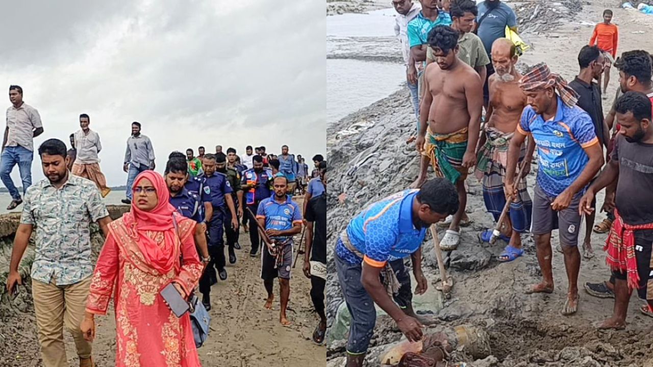 শ্যামনগরে উপকূল রক্ষা বাঁধ থেকে ১২টি ‘নাইনটি’ অপসারণ