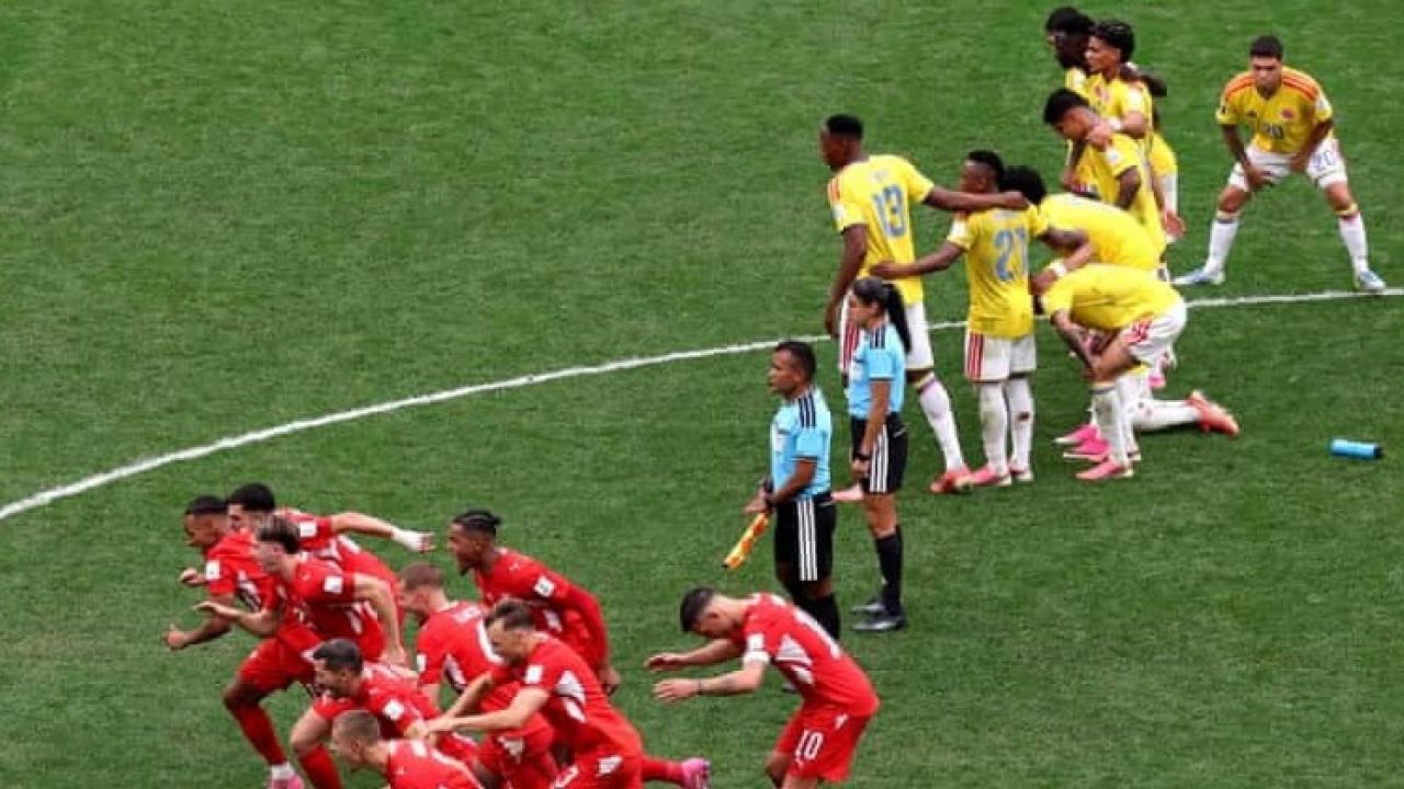 টাইব্রেকারে সুইজারল্যান্ড-কলম্বিয়া ম্যাচ