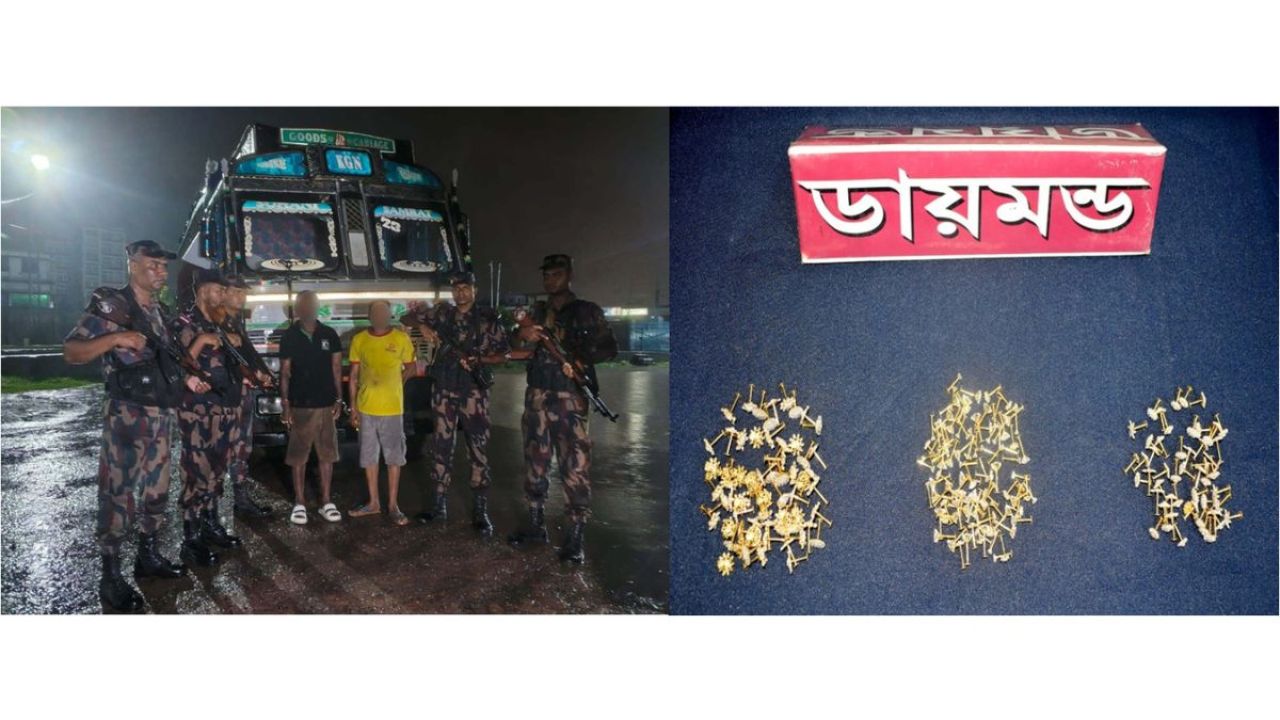 ট্রাকে লুকিয়ে হিরা পাচার, আটক ২