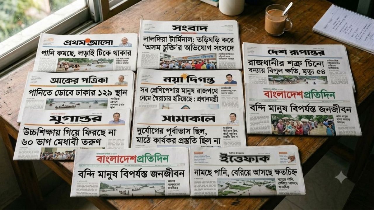 আজকের জাতীয় দৈনিকগুলোর শিরোনাম