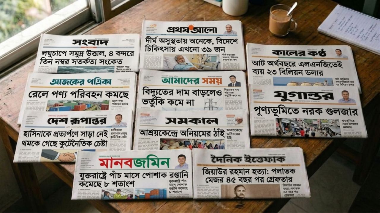 আজকের জাতীয় দৈনিকগুলোর শিরোনাম