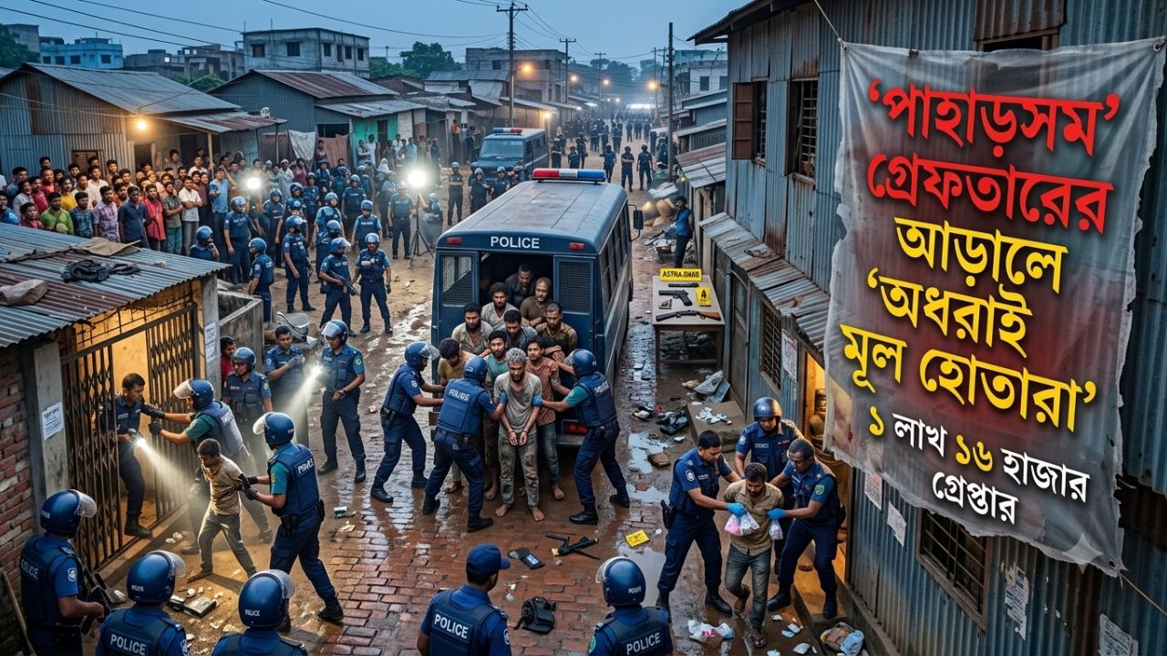 ‘পাহাড়সম’ গ্রেফতারের আড়ালে ‘অধরাই মূল হোতারা’