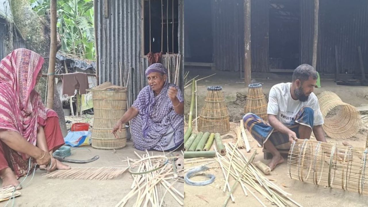 প্লাস্টিকের দাপটে ম্লান হয়ে যাচ্ছে বাঁশশিল্পের ঐতিহ্য