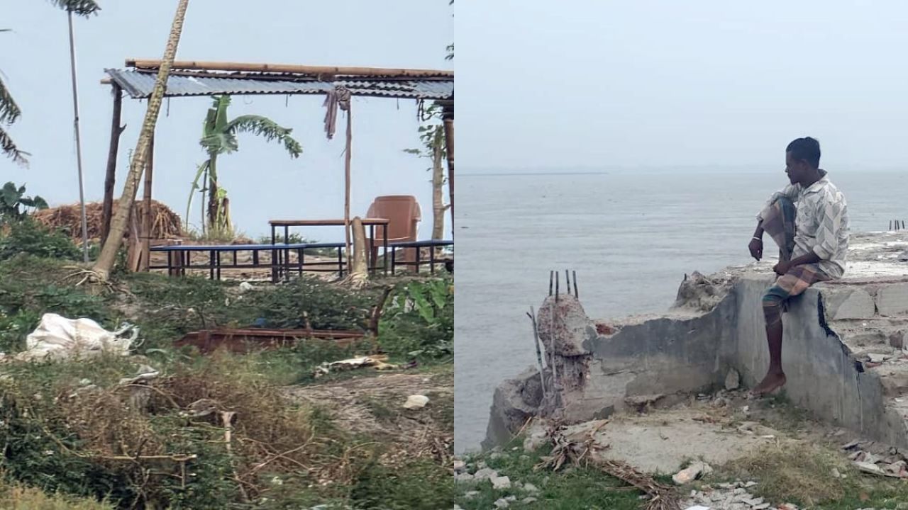 নদী গিলছে স্কুল, বিপাকে ২ হাজার শিক্ষার্থী