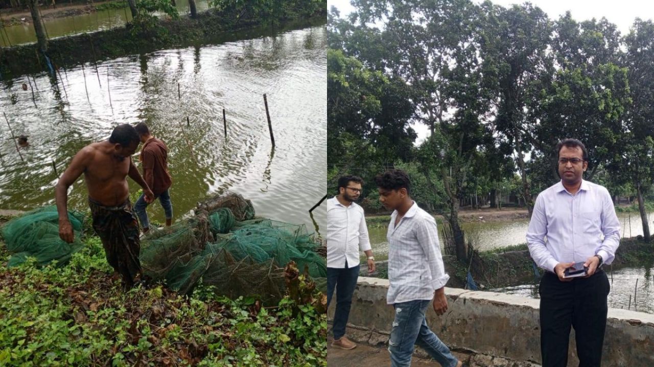 দেশীয় মাছ রক্ষায় মহেশপুরে নিষিদ্ধ জাল জব্দ