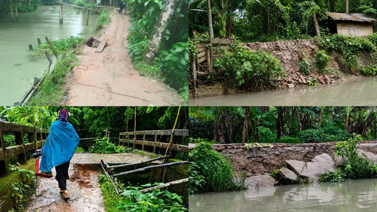 মরণফাঁদ রাজাবাড়ি-জিলবাড়ী সড়ক, আতঙ্কে ৩০ হাজার মানুষ