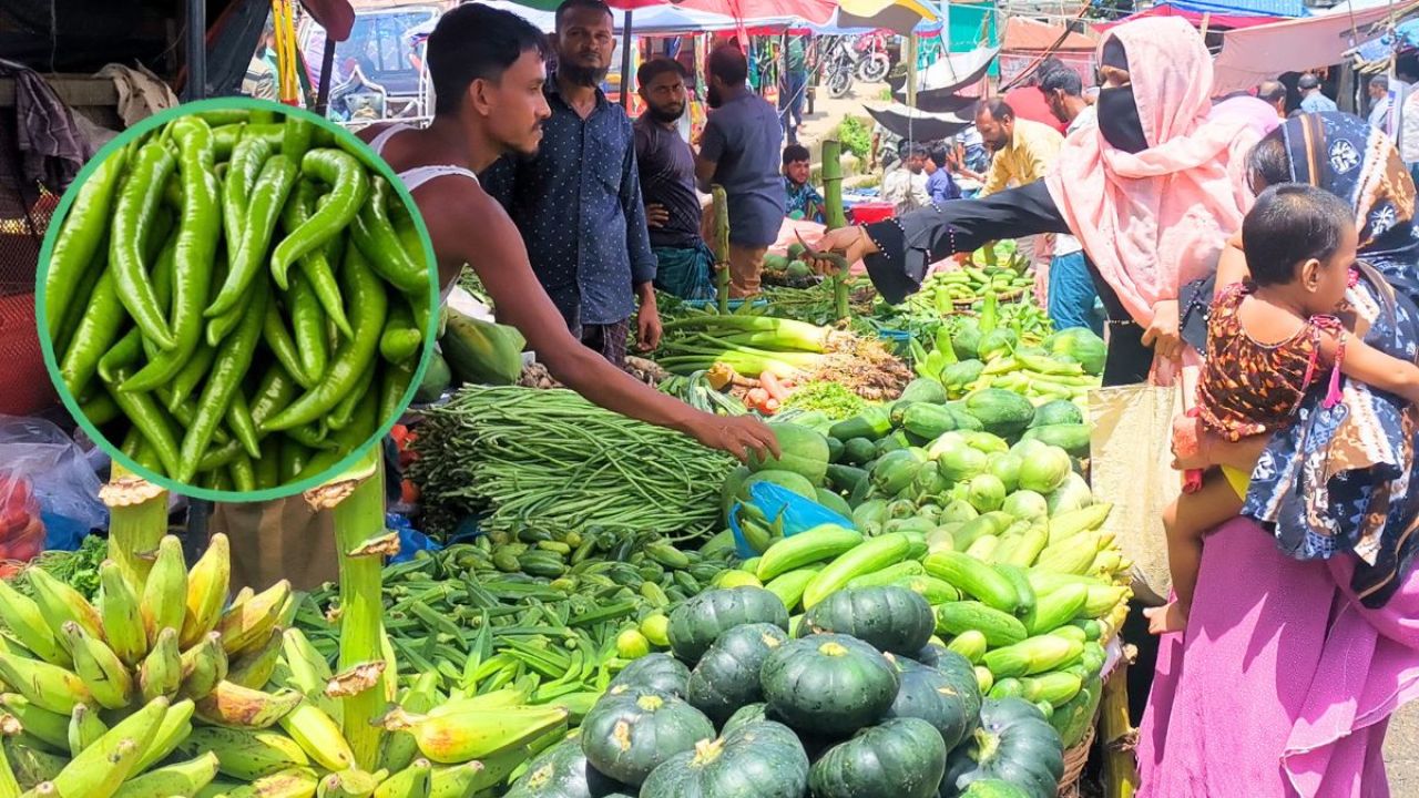 মরিচের কেজি ৩২০, সবজির বাজারে হাহাকার