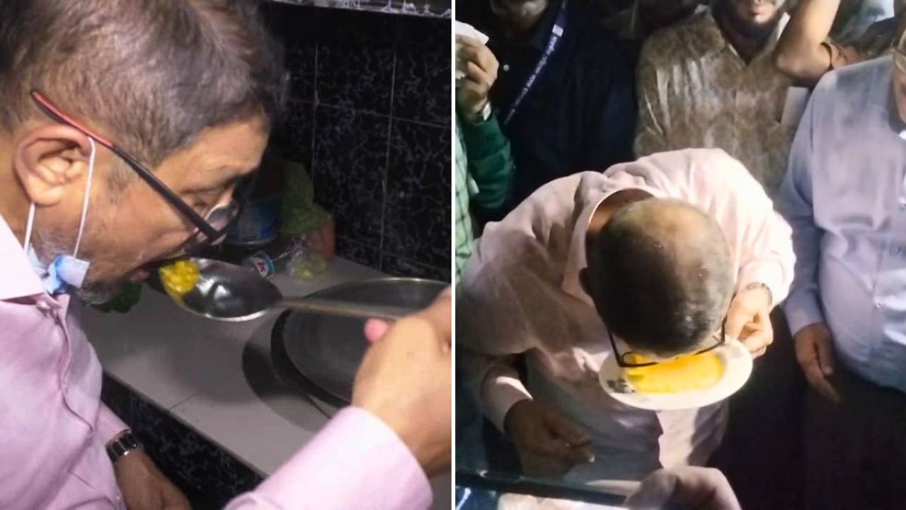 রোগীর খাবার খেয়ে প্রশংসা করলেন স্বাস্থ্যমন্ত্রী
