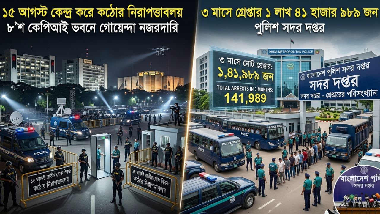 ১৫ আগস্ট কেন্দ্র করে কঠোর নিরাপত্তাবলয়: ৮’শ কেপিআই ভবনে গোয়েন্দা নজরদারি
